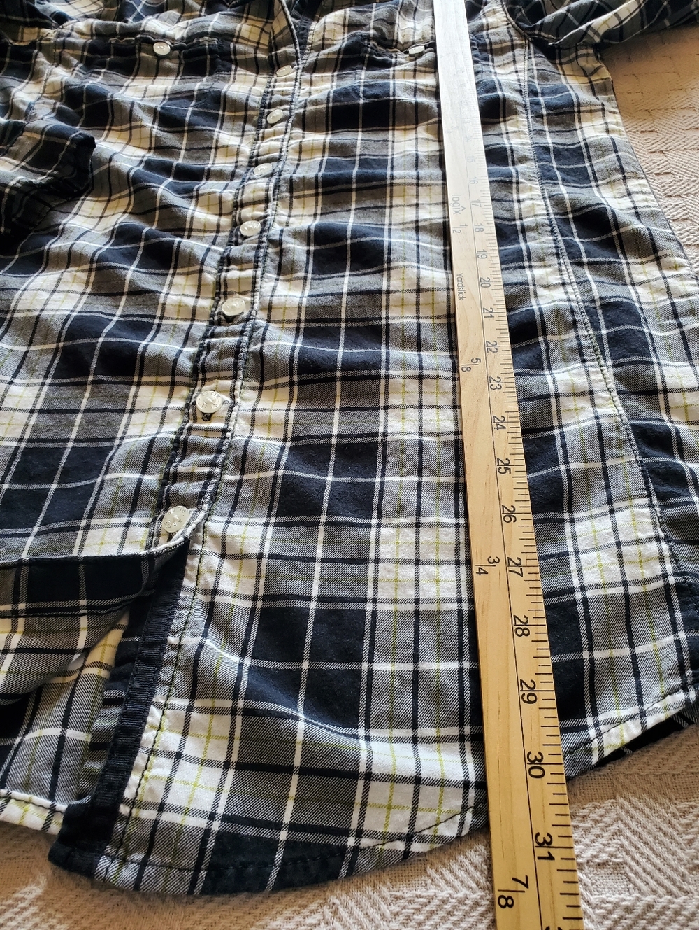 Aerie Oversized Flannel Shirt Black White Plaid Loungewear Sleep Tunic - Picture 6 of 9